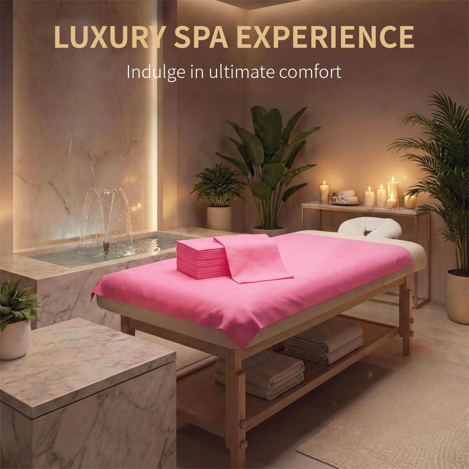 SHENKUAI drap-table-massage-usage-unique pink, économique.