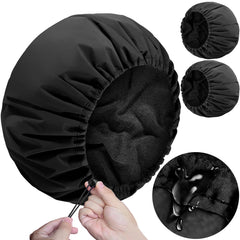 Bonnet Sheomern étanche à double couche protège les cheveux pendant la douche.