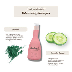 SHIBUI Shampoing volumisant – massage du cuir chevelu pour plus de rebond et douceur.
