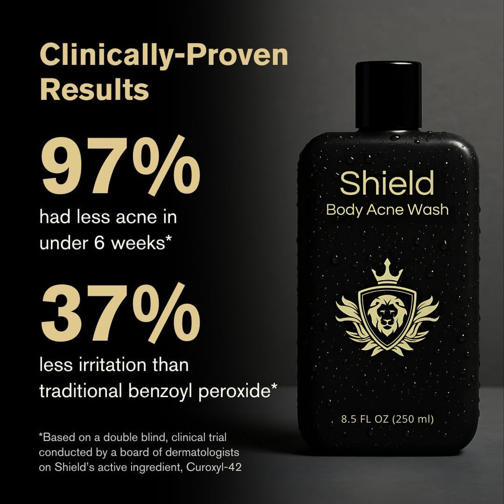 Shield poitrine nettoyée, peau equilibree sur le torse.