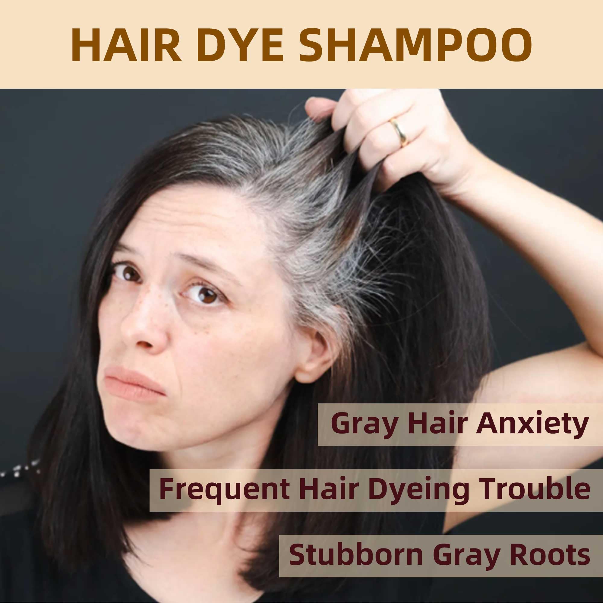 SHIHUANUO Application sur cheveux gris pour couleur uniforme.