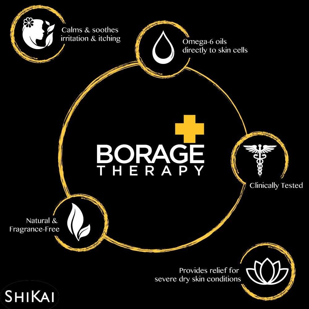 ShiKai Crème bourrache pour les pieds, texture légère et non grasse.