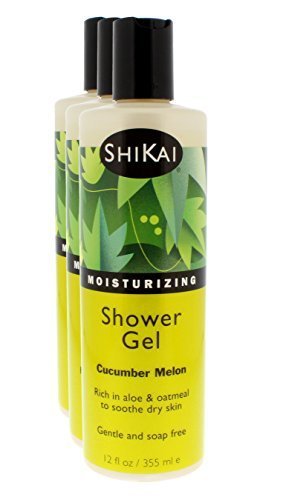 ShiKai Gel Douche Hydratant Quotidien Concombre Melon – Bouteille, hydratation durable pour peau sèche