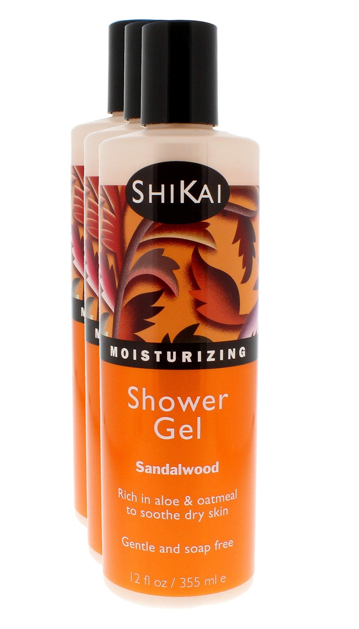 ShiKai Gel Douche Hydratant Santal, bouteille visible, hydratation durable
