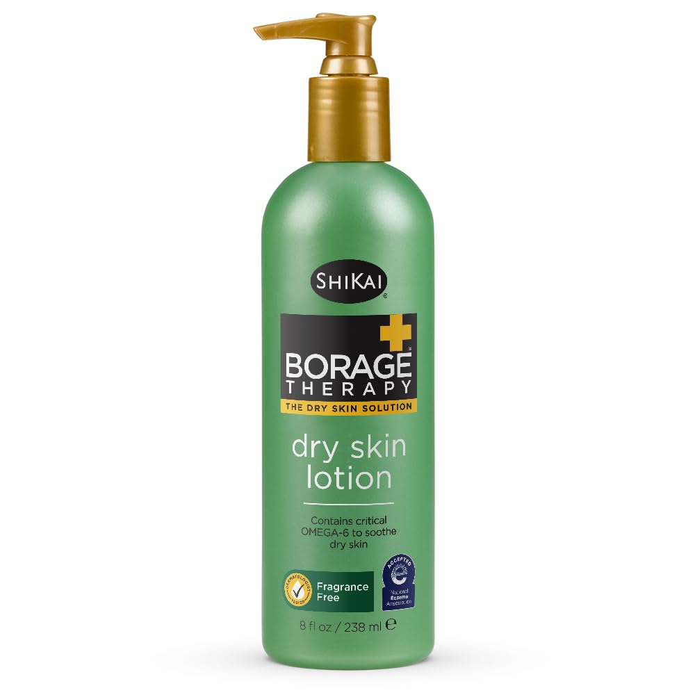 ShiKai Borage Therapy: bouteille pompe illustrant une hydratation durable.