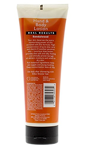ShiKai lotion mains et corps aloe vera vitamine E pour peau souple.