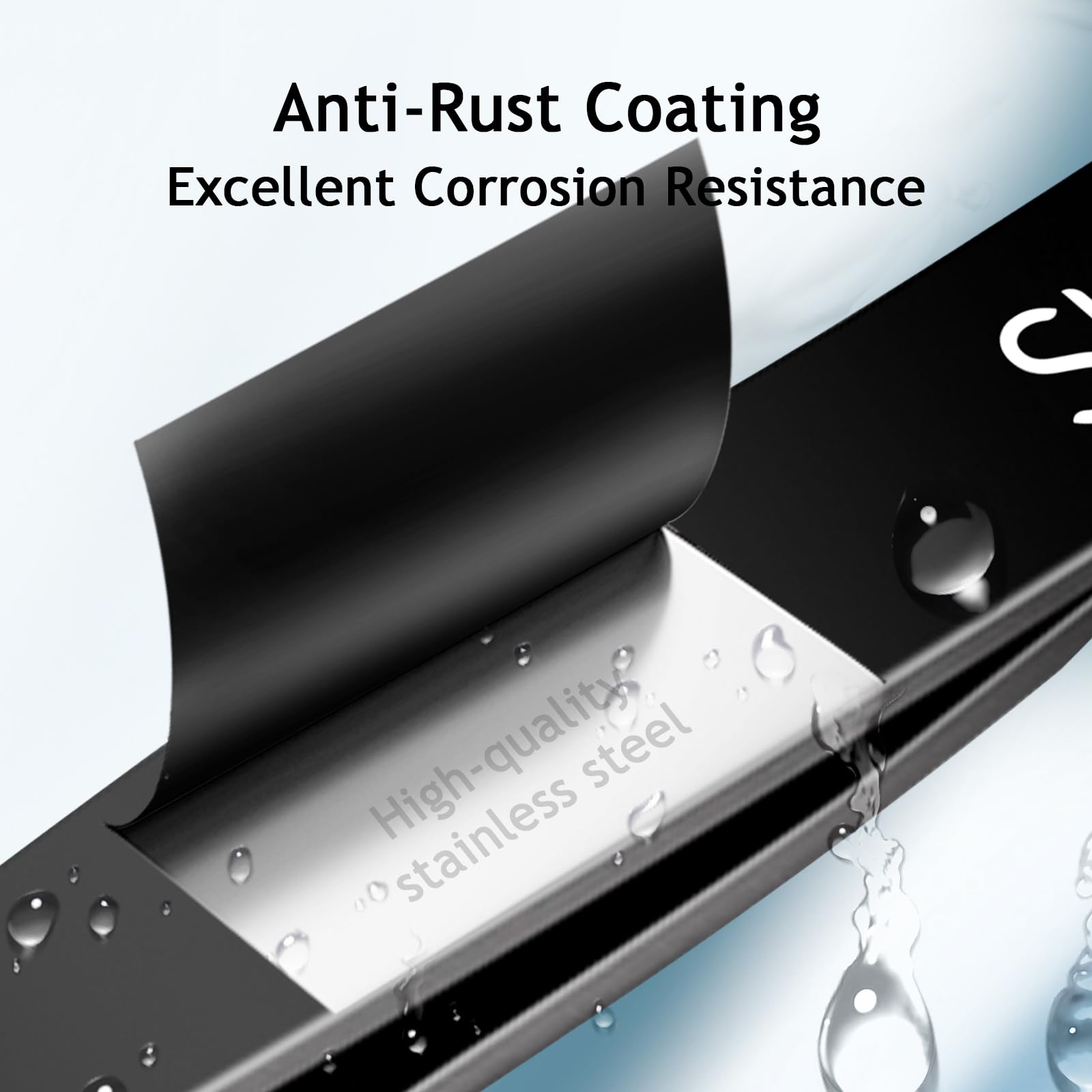 Pinces SHILING en acier inoxydable noir pour durabilité et netteté.