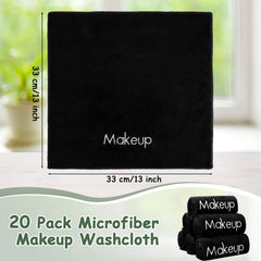 Shimeyao microfibre nettoyage visage noires - absorption rapide et lavage facile.