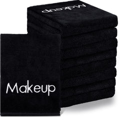 Shimeyao serviettes maquillage noires - douce et réutilisables pour le visage.