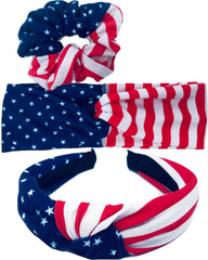 Shimmer Anna Shine bandeau twist patriotique pour un look confortable
