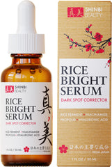 Sérum Shinbi Beauty éclaircissant riz fermenté pour un teint plus lumineux et uniforme.