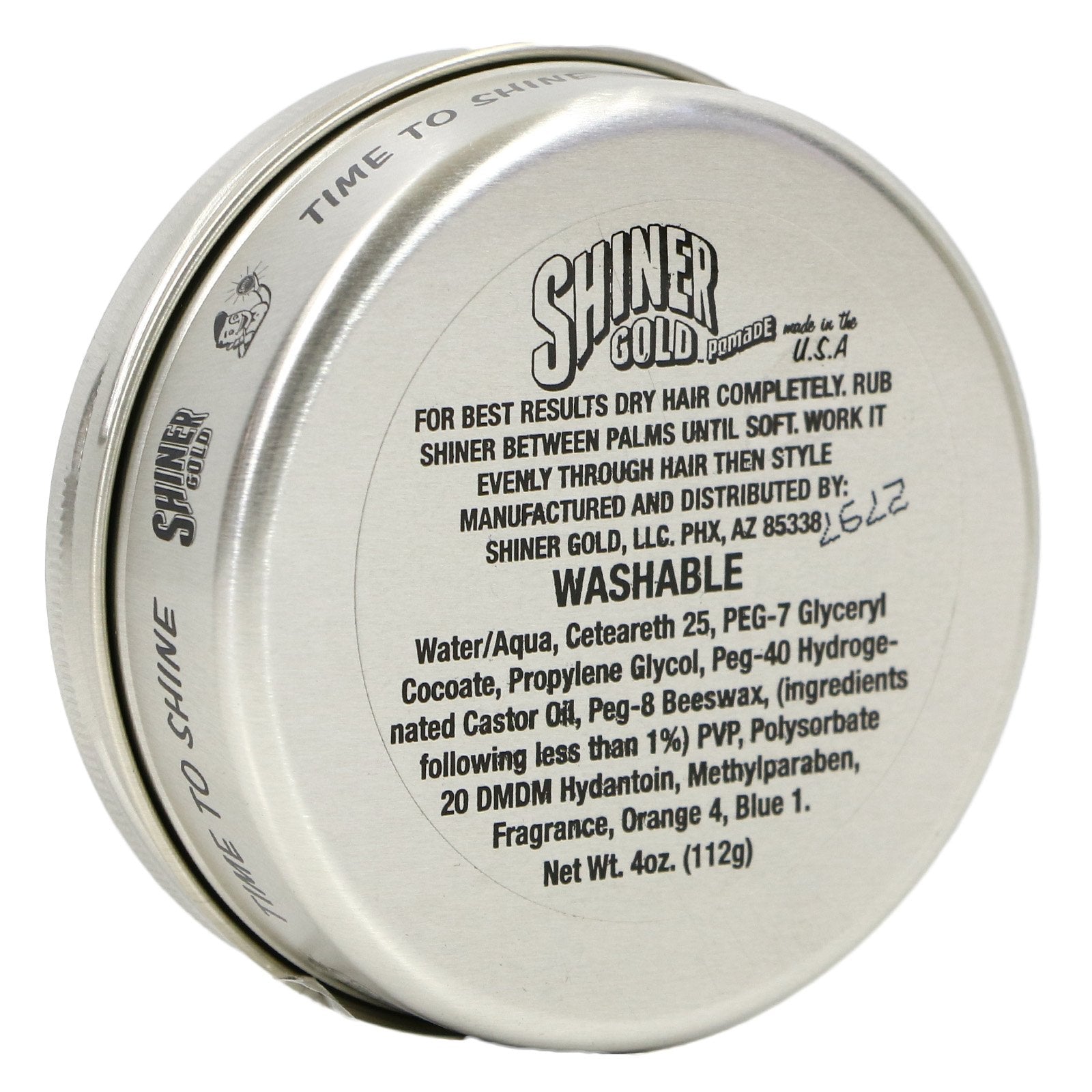 Shiner Gold Pomade, brillance-elevee, pour un fini lustré qui capte la lumière.