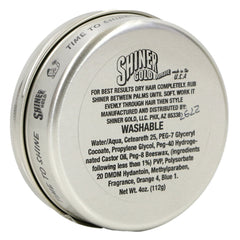 Shiner Gold Pomade, brillance-elevee, pour un fini lustré qui capte la lumière.