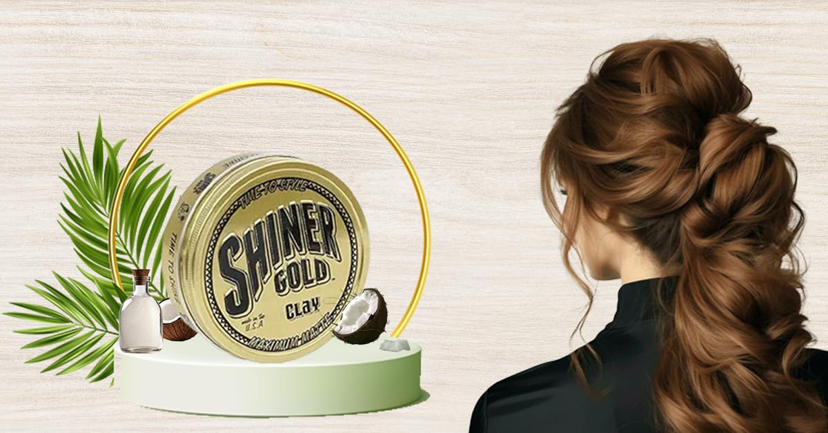 Shiner Gold Pommade Argile, emballage pratique de 99 g pour les déplacements.