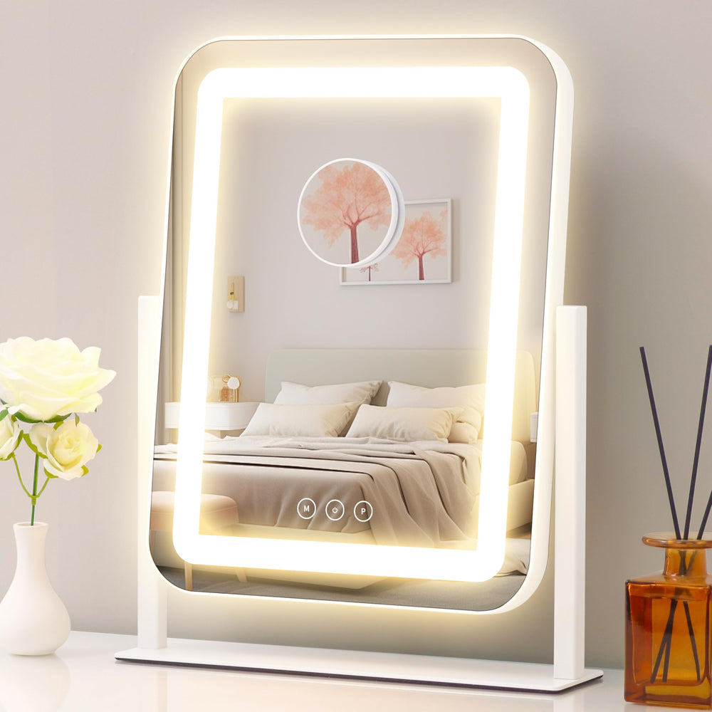 Miroir Shinerva vanité lumineux, grande surface pour un maquillage précis.
