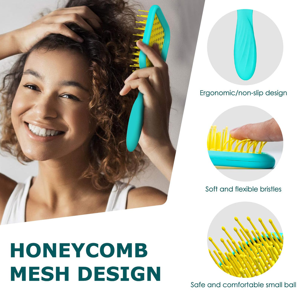 SHINLEA brosse pour cheveux crépus avec ergonomie pour un brushing en douceur.
