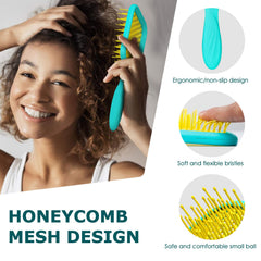 SHINLEA brosse pour cheveux crépus avec ergonomie pour un brushing en douceur.