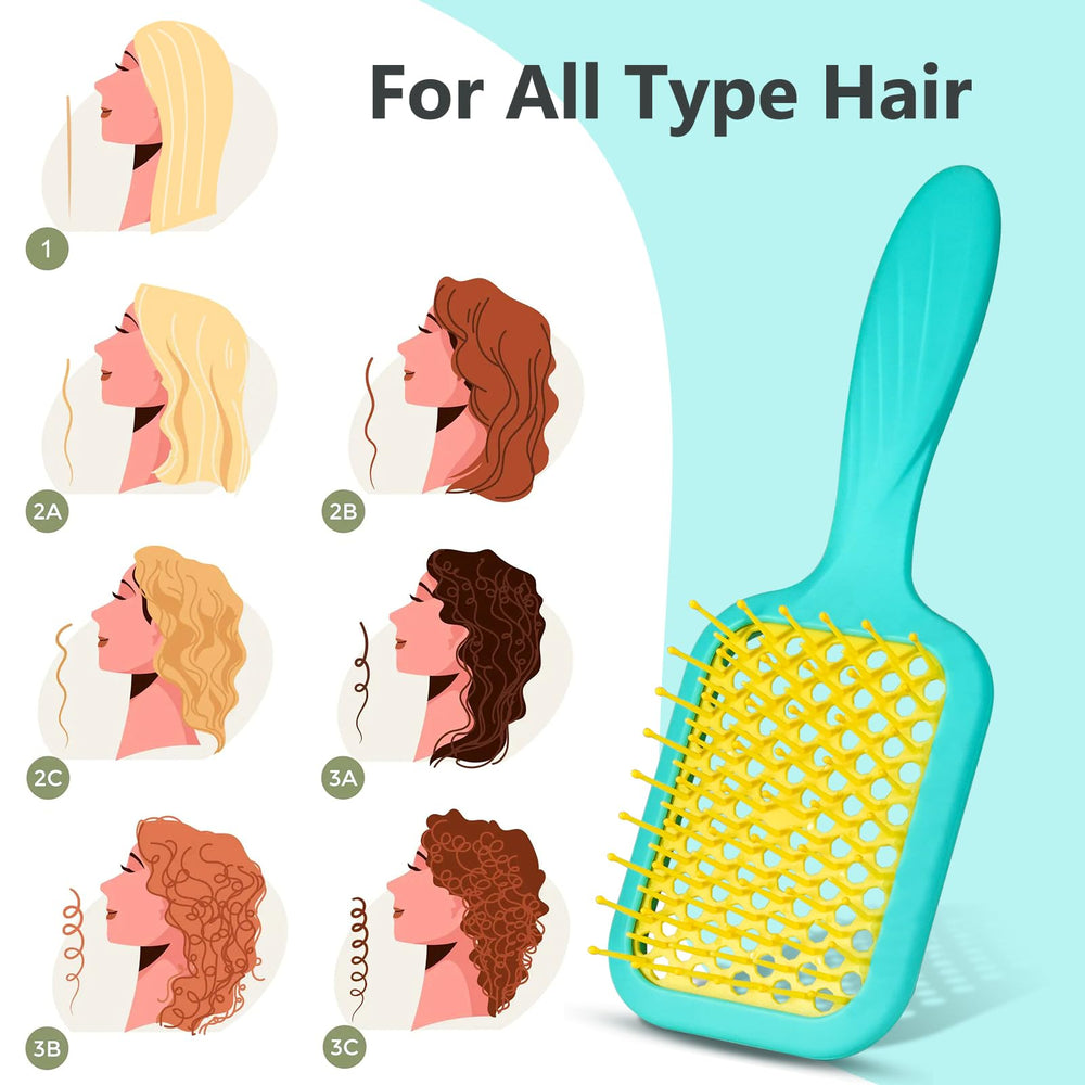 SHINLEA brosse avec maille ventillée facilitant le démêlage et le séchage.