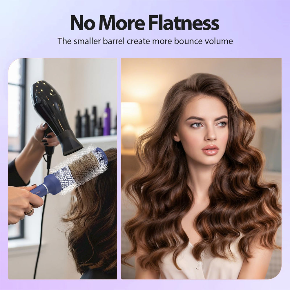 SHINLEA brosse ronde lissage rapide permet un coiffage efficace.