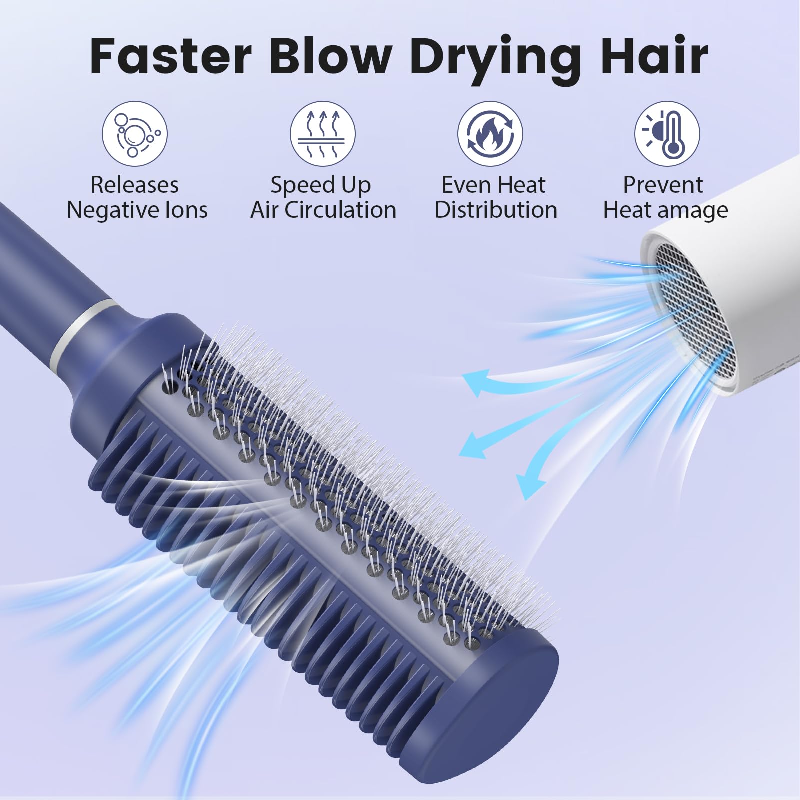 SHINLEA brosse ronde poignee ergonomique offre une prise en main confortable.