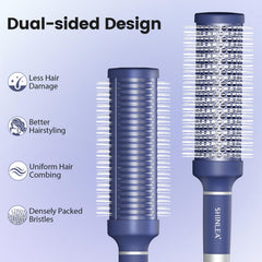 SHINLEA brosse ronde poils nylon demi facilitent le démêlage en douceur.