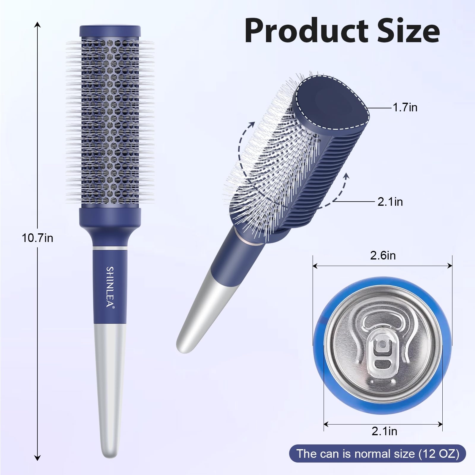SHINLEA brosse ronde rainures distribution guide les cheveux sans traction pendant le coiffage.