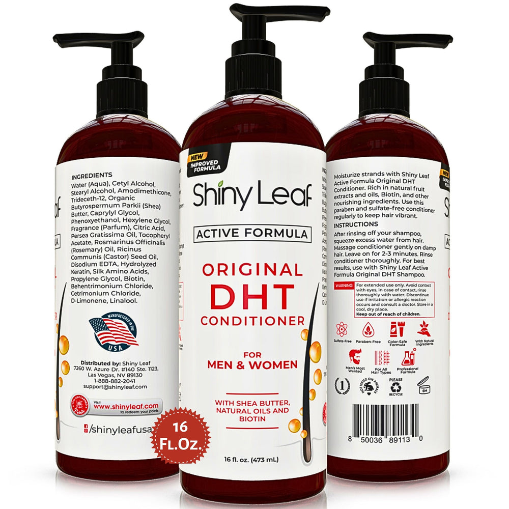 Shiny Leaf Daily hair care routine bottle for versatile use.