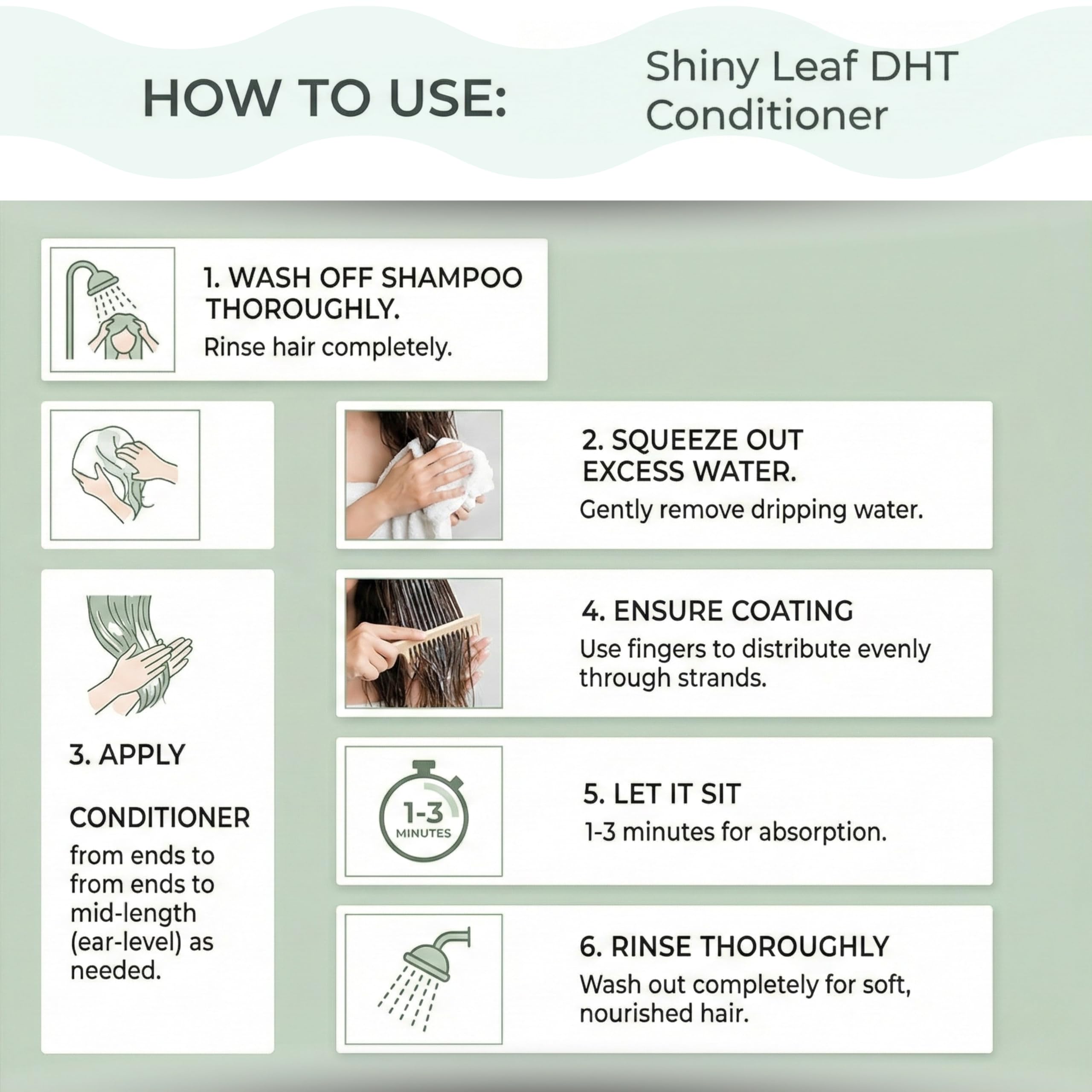 Shiny Leaf Detangling Shine Conditioner demonstrates easy, smooth styling.