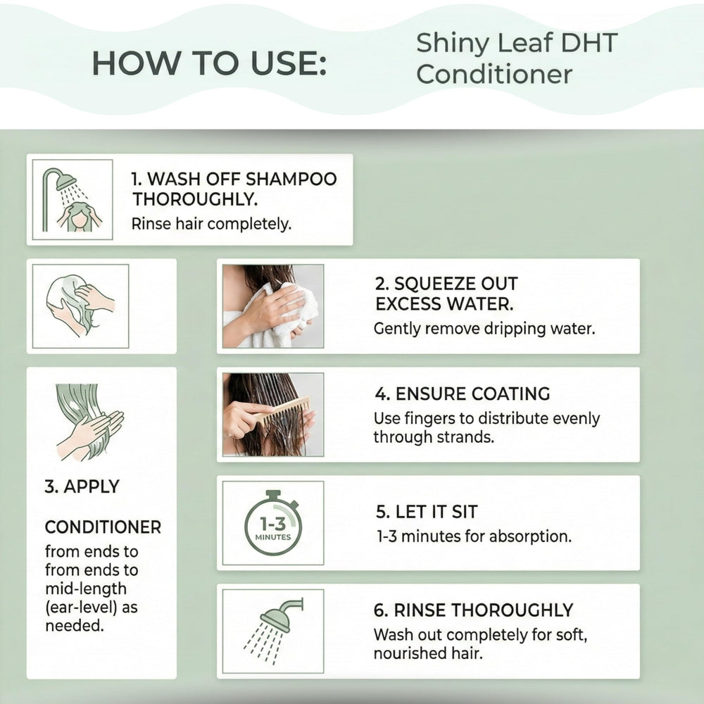 Shiny Leaf Detangling Shine Conditioner demonstrates easy, smooth styling.