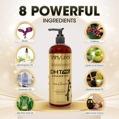 Shiny Leaf DHT Pro Shampooing: extraits naturels visibles, soin quotidien