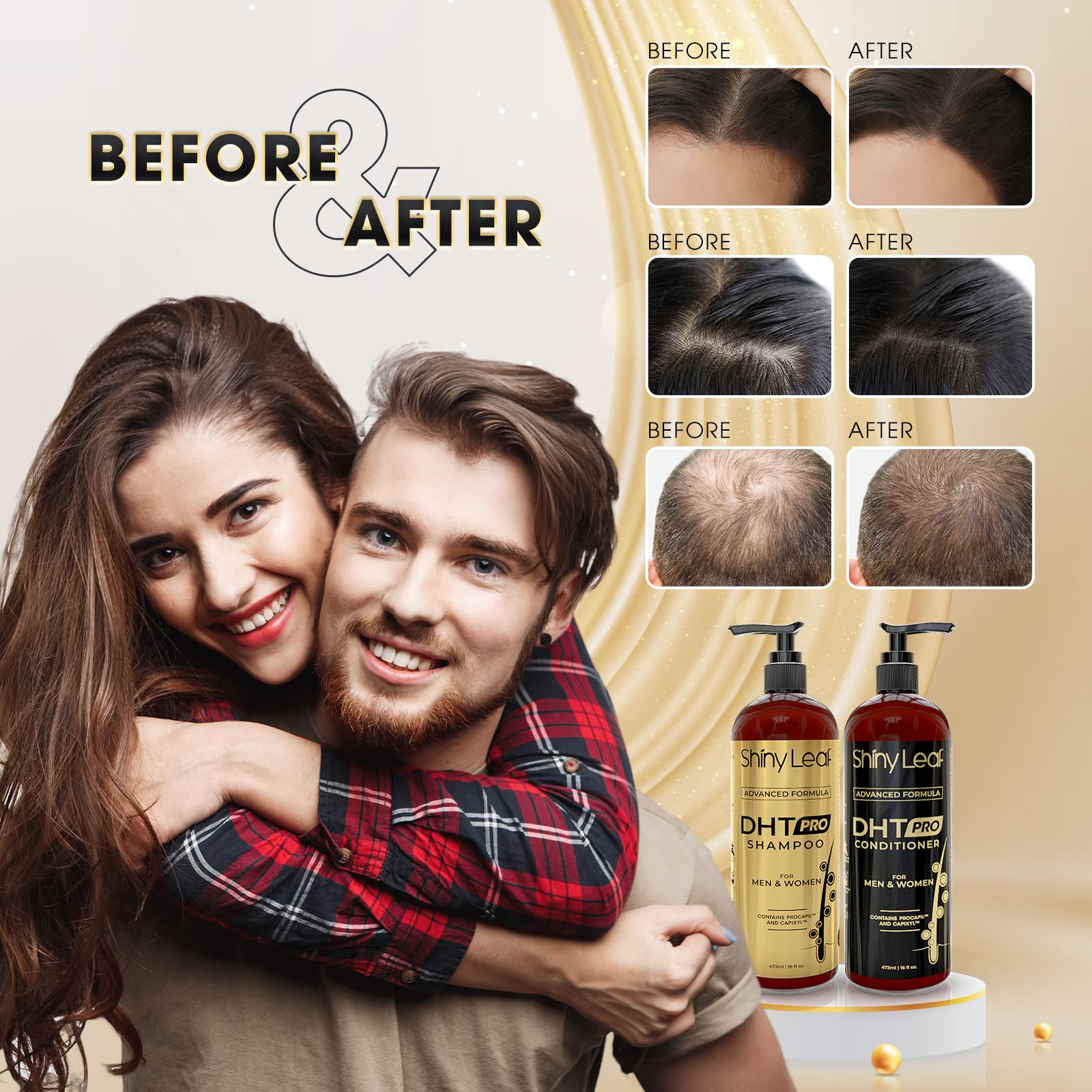 Shiny Leaf DHT Pro Shampooing: texture hydratante, cheveux doux et souples