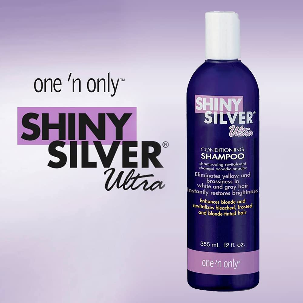 SHINY SILVER Shampoing Ultra-Conditionnant, application pratique, douceur et hydratation des cheveux.