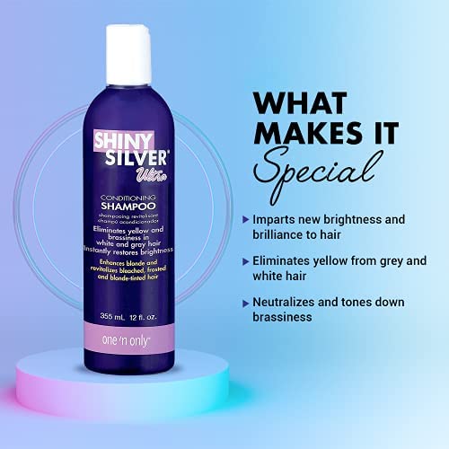 SHINY SILVER Shampoing Ultra-Conditionnant, texture souple, démêlage facilité et protection.