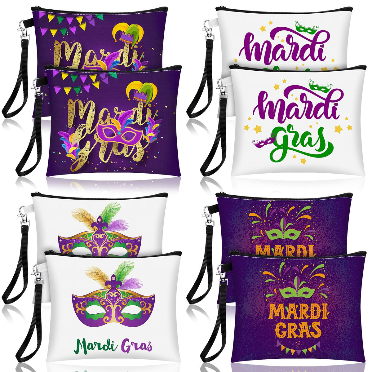 Shinylin trousse maquillage Mardi Gras pochette porte, pratique et sécurisée