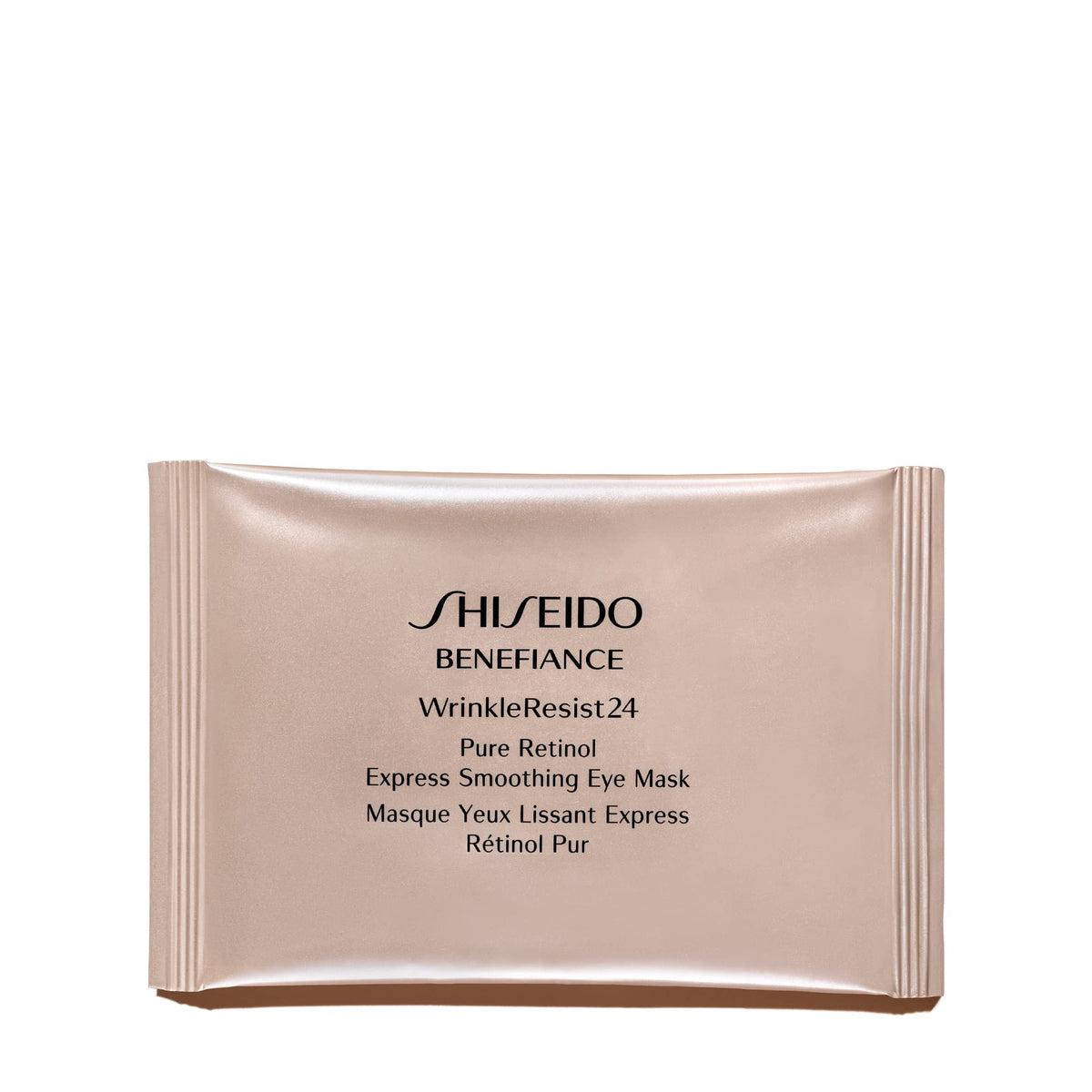 Masque yeux Shiseido Benefiance Retinol express, emballage élégant pour soin ciblé.