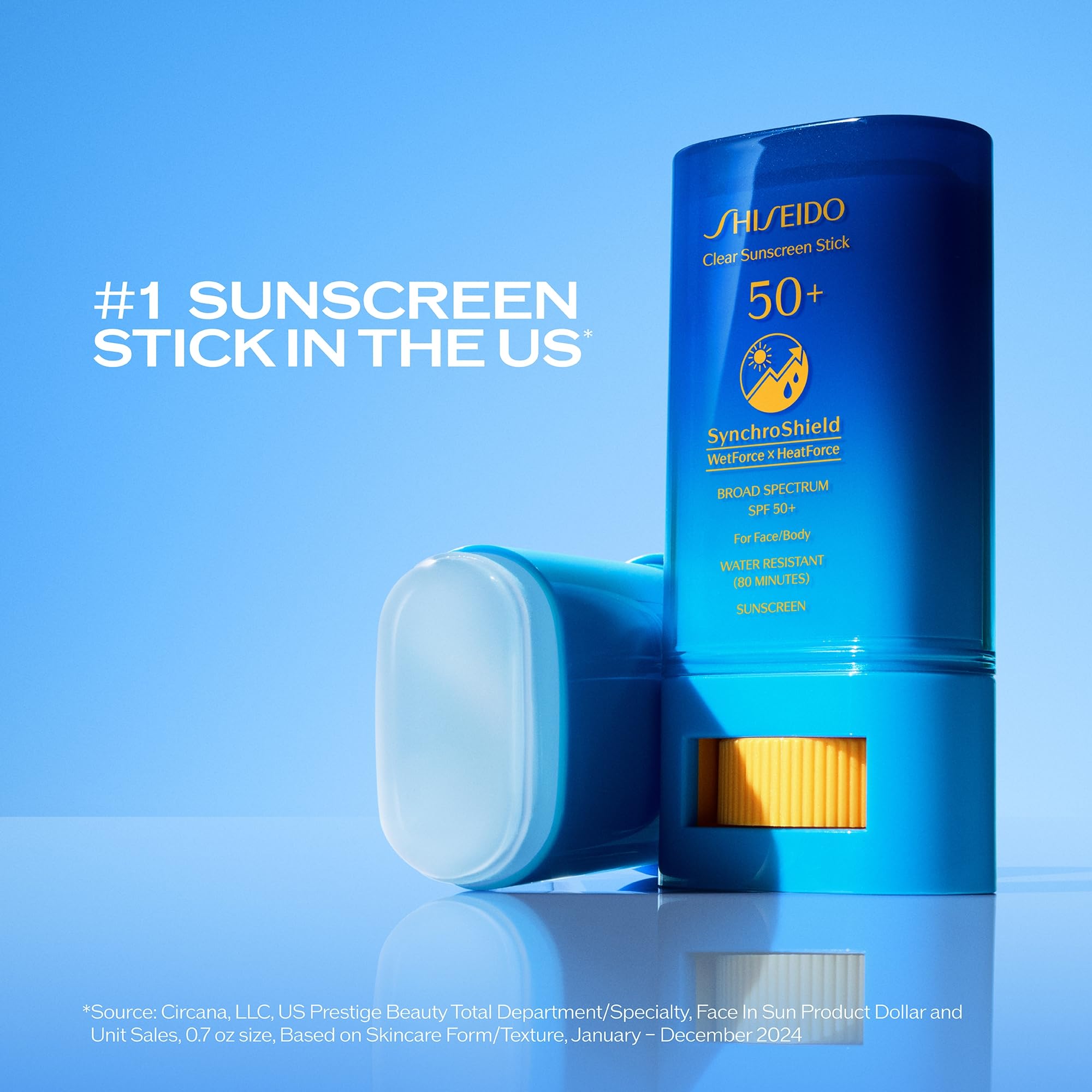Shiseido Clear Sunscreen Stick SPF 50+ avant maquillage, prépare la peau sans effort