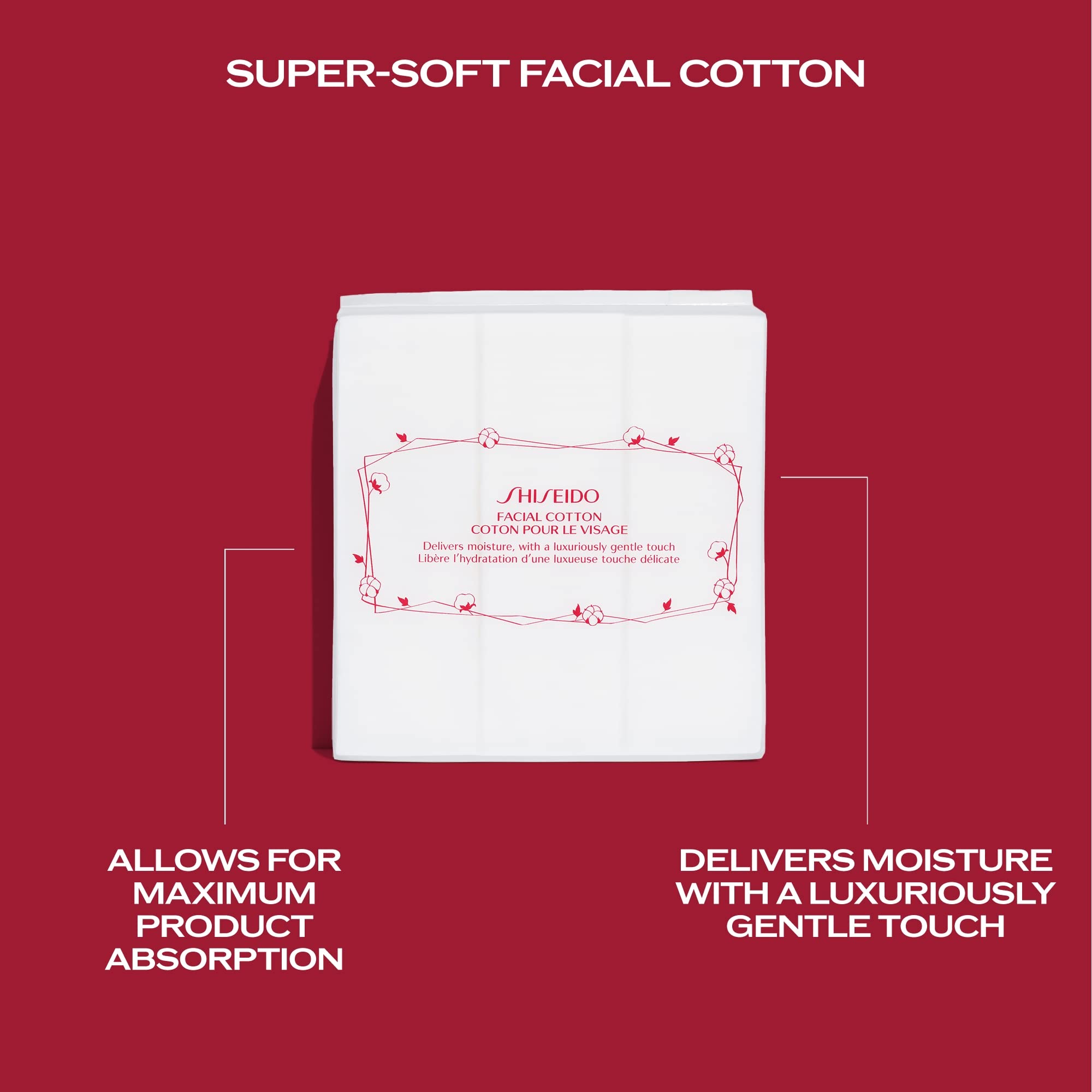 Shiseido Coton Visage – texture extra-douce pour un confort maximal.