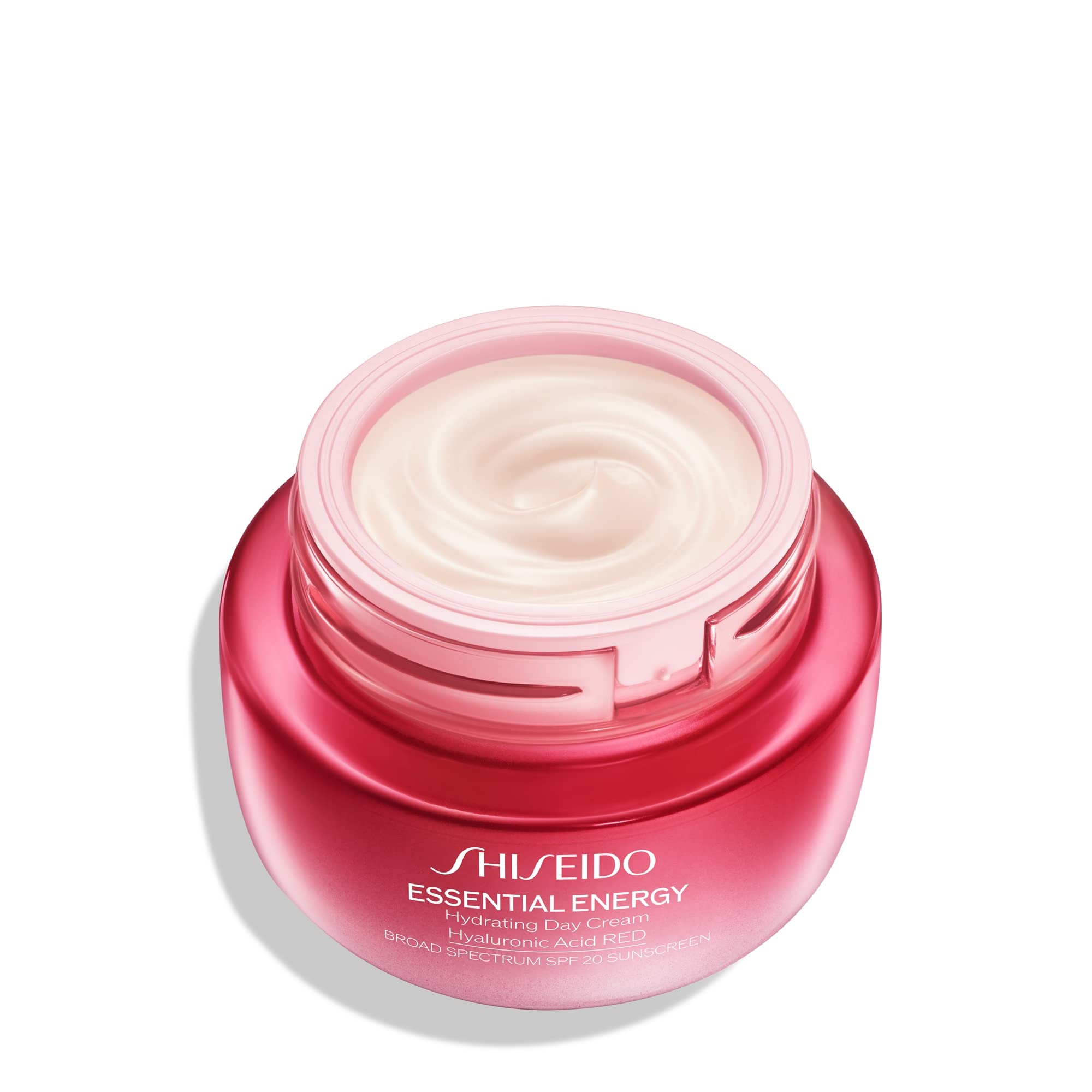 Shiseido Essential Energy application visage et cou pour une hydratation continue.