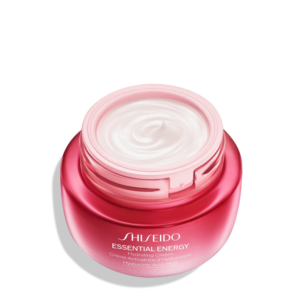 Shiseido Essential Energy Crème, texture légère, absorption rapide pour peau nourrie.