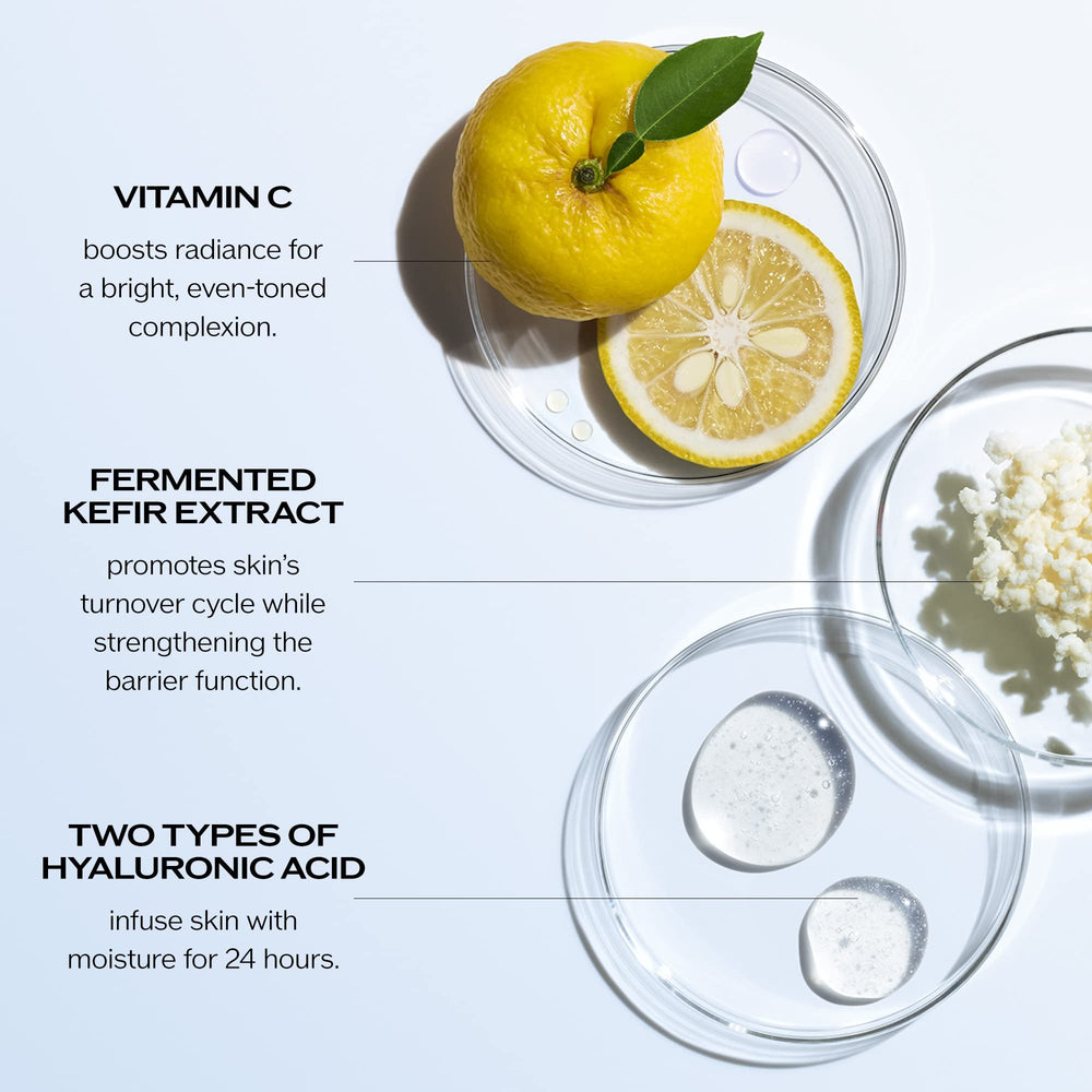Vitamine C active pour un teint plus uniforme et éclatant.