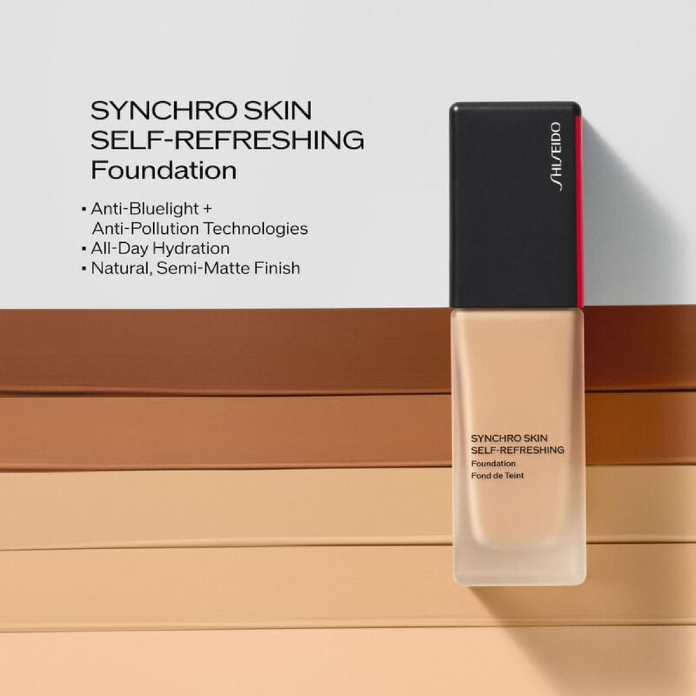 Shiseido Synchro Skin, étiquette SPF30 protégeant la peau des rayons