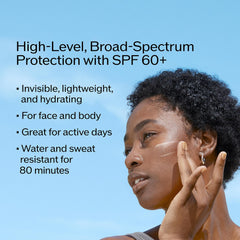 Shiseido Ultimate Sun Protector Lotion – application transparente sur peau, sensation légère et rapide.