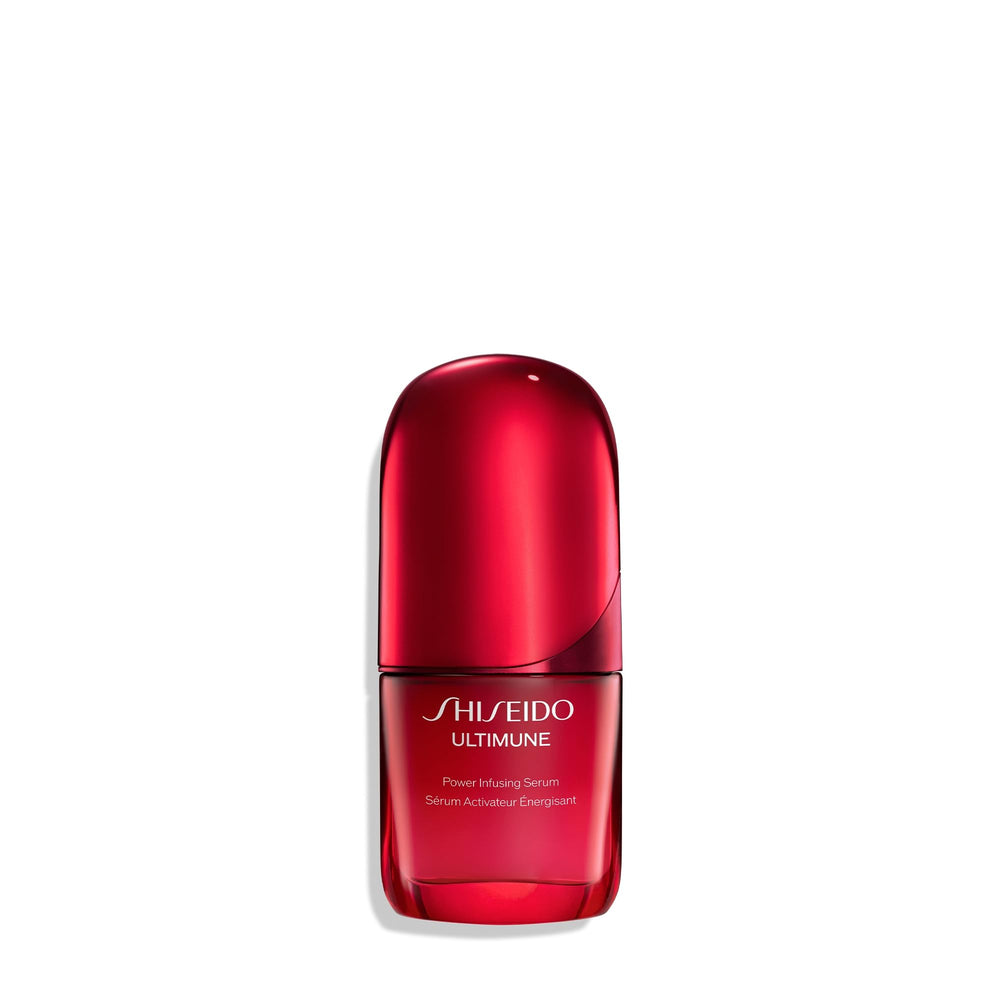 Shiseido Ultimune – flacon pompe, application contrôlée et rapide.