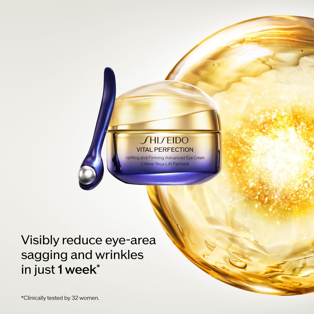 Rouleau massage yeux Shiseido Vital Perfection – absorption améliorée et détente du regard