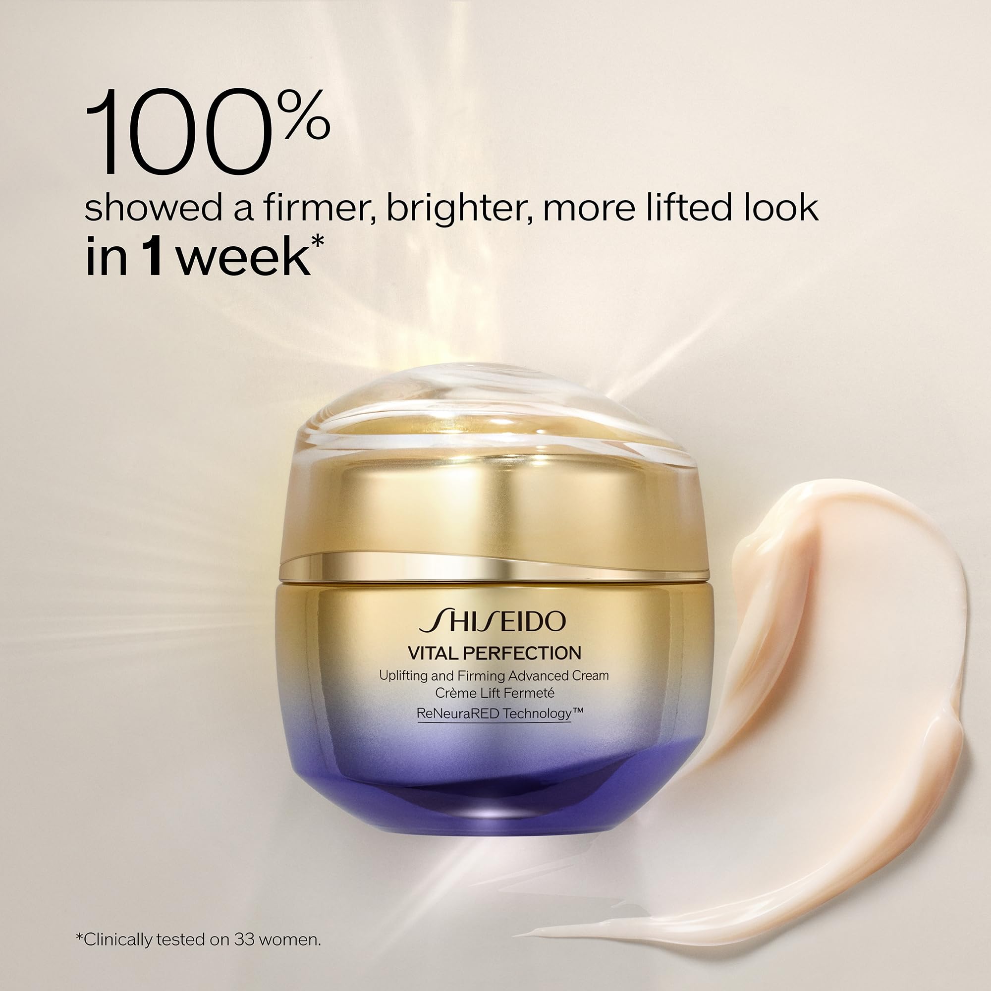 Shiseido Vital Perfection – Texture crème soyeuse offrant hydratation durable.
