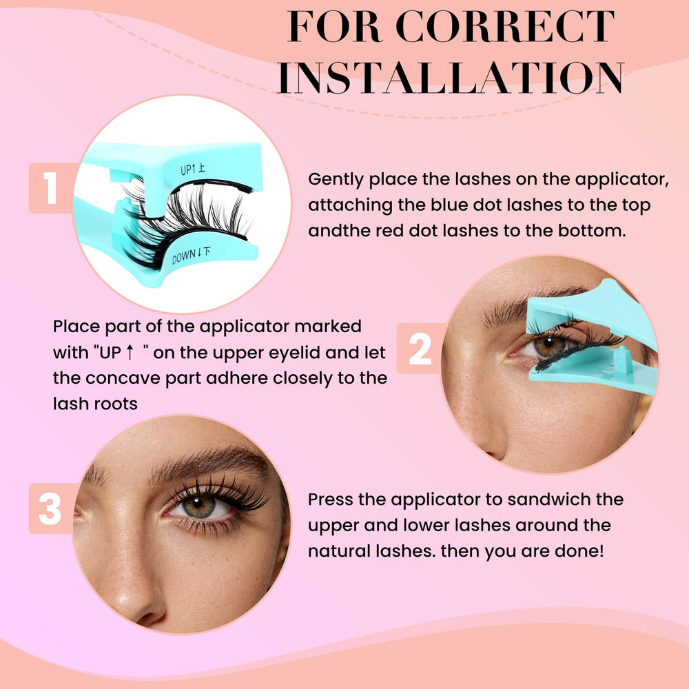 Kit SHITOLALA: cils magnétiques avec applicateur pour un maquillage facile