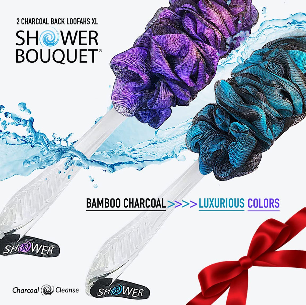 Shower Bouquet coffret cadeau luffa douce; idéal pour les soins quotidiens.