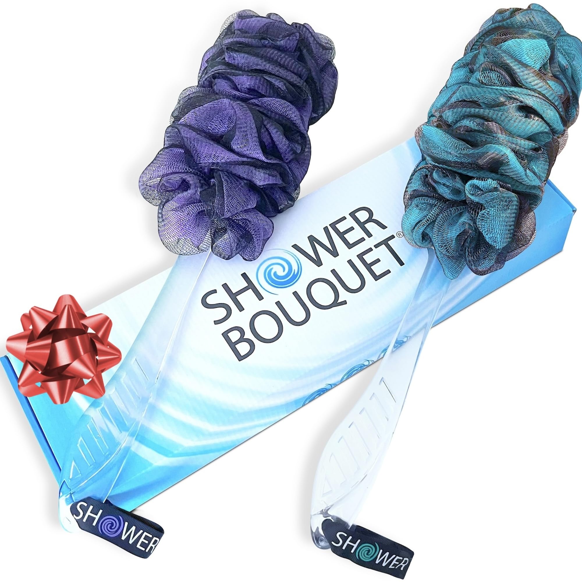Shower Bouquet luffa charbon dos gommage, purifie et exfolie en douceur.