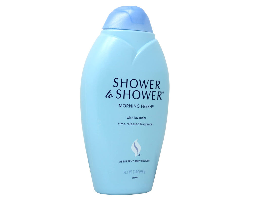 Poudre absorbante Shower To Shower, parfum durable après la douche.
