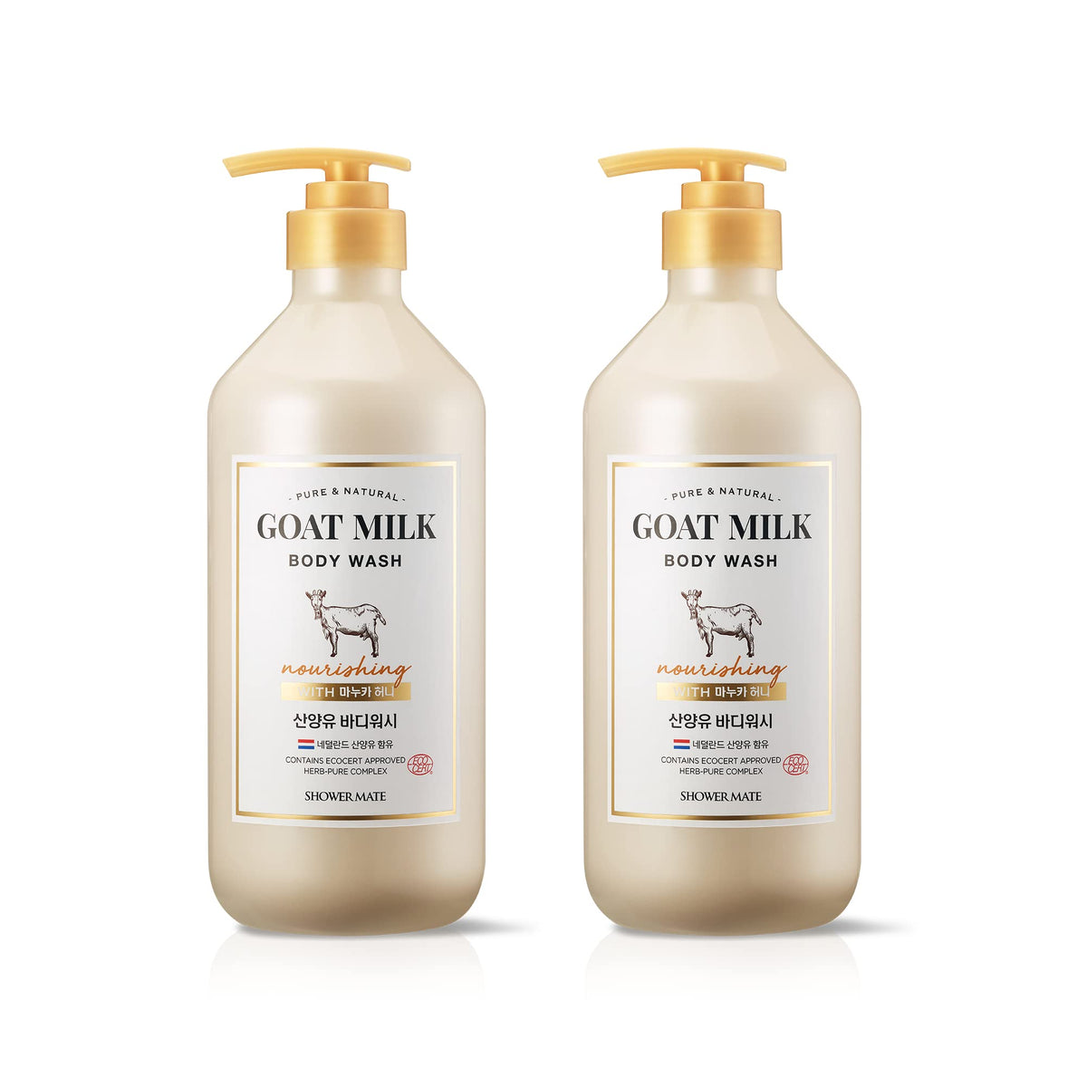 SHOWERMATE bouteille-lait-chevre-manuka-miel : hydratation en profondeur pour la peau